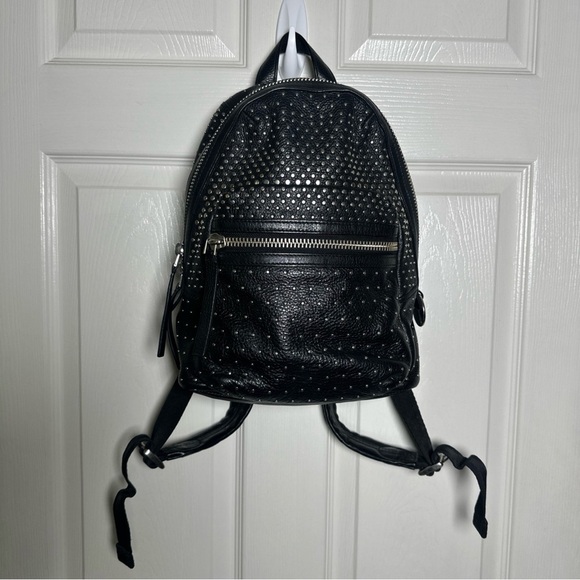 Marc Jacob’s Leather Domo Biker Studded Backpack Medium Zipper Y2K Vintage Moto - Picture 2 of 16
